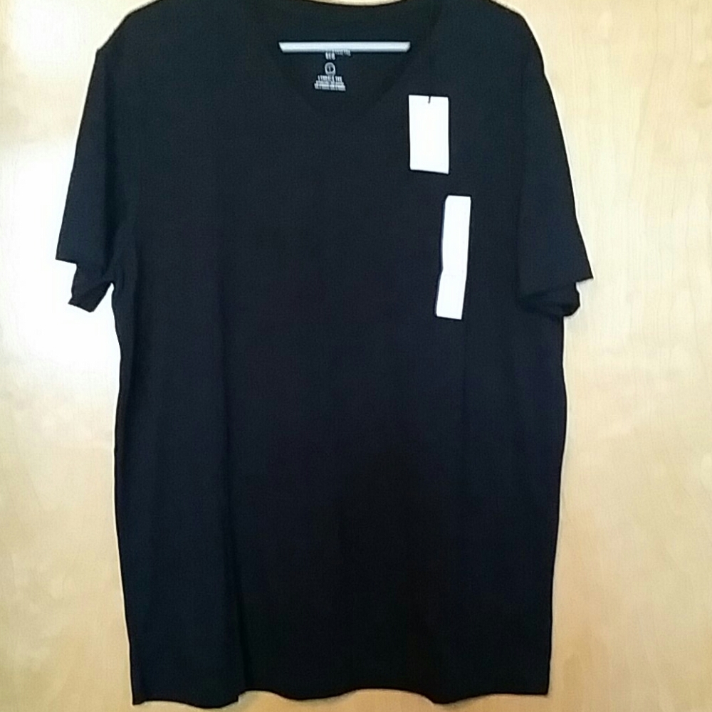 Men's goodfellows NWT black v-neck ss tee sz L